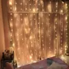 2x2 / 3x3 / 6x3m LED Sopel LED Curtain Fairy String Light Fairy Light 300 LED Światła Bożego Narodzenia na Patio Ślubne Wystrój party