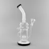 Top quality 12 inches glass bong oil rig recycler filter glass water pipe with 14mm male joint