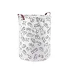 Laundry Storage Basket Printed Dirty Clothes Storage Barrel Foldable Kids Toys Organizer Totes Waterproof Home Sundries Storage Bag ZYQA519
