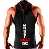 Nouveau Bodybuilding Stringer Débardeur avec capuche Hommes Gymnases Vêtements Fitness Hommes Sans Manches Gilets Coton Singlets Muscle Tankops