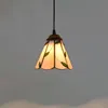 Europejski Śródziemnomorski Kreatywny Tiffany Lampy barwione Restauracja Żyrandol Retro Bar Aisle Szklany Trójgłowy Oświetlenie