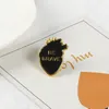 Organ Heart Smalto Pin BE BRAVE Distintivi Spille personalizzate Spilla pastello Camicia di jeans Punk Cuore nero Incoraggiante regalo di gioielli