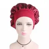 Cor de cor sólida Mulheres cetim Sleep Baps Care Hair Car Bonnet Night Hat Wide Headwear Acessórios de moda