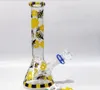 Beakers de vidro de vidro de abelha colorido beakers beakers beakahs bong água tubulações downstem perc borbulhador com tigela de 18mm