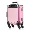 Trolley Carry OnTravel Bag Carry-Onv Dames Professionele Make-up Case Trolley Cosmetische Koffer Grote Capaciteit Rolling Bagage op Wielen