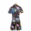 Stranger Things Eleven Cosplay Costume Women Girl's Cosplay Rompers 3D Print Jumpsuit303h