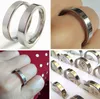 Bulk lots 100pcs 4mm Silver Band Rings High Polished Shiny Bright 316L Stainless Steel Rings Great for Resale Party Git Comfort-fit jewelry