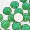 Micui 100pcs 16mm Crystal AB Düz Rhinestone Cabochon Gems Düz Arka Reçine Rheinestone DIY Dekorasyon için Rhinestone ZZ188268W