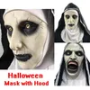 Venta al por menor de Halloween la máscara de terror de la monja Cosplay Valak máscaras de látex aterradoras casco de cara completa demonio disfraz de fiesta de Halloween accesorios de regalo