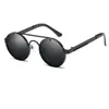 Оптово-Винтажные круглые солнцезащитные очки в стиле стимпанк Женщины Мужчины Мода Ретро Круг Металлический Steam Punk Солнцезащитные очки Мужчины Золотые Черные очки UV400 L67