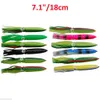 12 15 18 cm ampoule leurres de pêche souples eau salée poulpe calmar jupe leurre Hoochies pêche calmars réalistes Lures290W