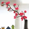 7pcslot Plum Cherry Blossoms Silk Artificial Flowers Plastic Stem Sakura Tree Branch Home Table Decor Wedding Decoration Wreath T9436708