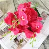 2pcs / mycket livlig konstgjord fjäril orkidé blomma silke phalaenopsis bröllop hem diy dekoration falska blommor gratis frakt