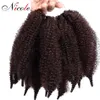 Nicole sint￩tico 8 pulgadas Afro Kinky Marly Braids Crochet Hair Extensions 14 Rootspc Fibra de alta temperatura Marley Braid 8595956