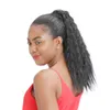 Grube Yaki Ponytail 100% Ludzki Włosy Sznurek Ponytail z klipami W Women Peruwiański Dziewiczy Kinky Prosto Ponytail Hair Extension 140g