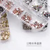 SS4-SS16 Gemengde Maat Appartement AB Crystal Nail Art Decoratie Mix Kleuren 3D Glas Steentjes Charm Gems 1400 stks per doos DIY Nagels Accessoires