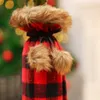 Plaid Christmas Wine Fles Cover Decoratie Wijn Champagne Bottle Tas voor Party Home Decor Xmas Supplies 2 Color DHL XD22316