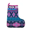 2020 Ny färg Neopren Serape Leopard Christmas Stocking Partihandel Avsluta Cactus Dekoration Strumpor Diamant Grid julklappshållare