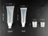 Contenitori vuoti per lucidalabbra 5ML 8ml 10ml 15ML Spremere Plastica trasparente Tubi per lucidalabbra ricaricabili Tubi per lucidalabbra