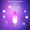 WIFI Candle Smart Bulb LED Lamp Smart House E14 / E27 RGB-ondersteuning Alexa Google IFTTT Smart Voice Control 6W LED Decoratief