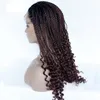 Natural Color Micro Braiding with Curly Tips Synthetic Lace Front Wigs Free Parting Braids Braided Wigs Heat Resistant Fiber Half Hand Weave