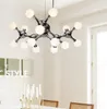 Modern Lamps LED Ceiling Lamp Round Chandelier Creative Home Cafe Personality Restaurant Hotel Molecular Pendant Light