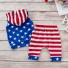 4 juli kläder småbarn baby pojkar självständighetsdag hoodie tank top och stjärn randiga byxor kläder set335k8953471