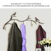 5 Hooks Wrought Iron Bird Door Hook Rack Clothes Rack Robe Key Holder Door Mounted Hat Hanger Kitchen Wall Home Decoration1222n