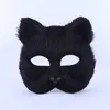 Maschera di volpe Cosplay Party Mezza faccia Maschere Festa di carnevale di Natale Maschera cosplay Halloween Masquerade Puntelli Forniture di Halloween