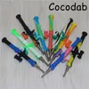 Hookahs DHL Silicone Nectar With Titanium Tips 10mm Mini Dab Straw Dabber Tool For Glass Bongs Oil Rigs