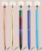 New Creative Metal Ballpoint Pen Black Ink Big Pearl Ballpoint Pens for School Stationery Office Supplies