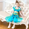 Retail Baby Girls Aladdin Lamp Jasmine Princess Outfits Children Christmas Hallowen Princess Cosplay Party Dress Costumes Clothin4237263