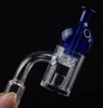 DHL 25mm Core Reactor 4mm Bottom Quartz Banger Nail con filatura colorata Bubble Ball Cyclone Carb Cap 10mm 14mm 18mm per piattaforme petrolifere