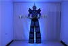 Costume de Robot LED couleur Pixel, vêtements sur échasses, Costume de marcheur, casque, gants Laser, pistolet CO2, Machine à Jet