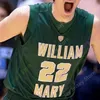 커스텀 2020 William Mary Tribe Basketball Jersey NCAA College Nathan Knight Andy van Vliet Luke Loewe Bryce Barnes Barnes Thornton Scott
