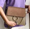 Nieuwe Klassieke Ladys Suède Keten Handtas Cirkel Ring Schoudertassen Vrouwen Luxe Designer Flap Chain Bag Crossbody Dame Handtassen Messenger Purse