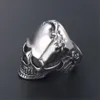 Cool Skull Ring Heren roestvrijstalen vingerringen Punk Rock Biker nooit vervagen Sieraden Cadeau voor hem Feestaccessoires 8648815002