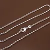 Бесплатные 925 Стерлинговые серебристые серебристые 2 мм цепочки для женщин Размер 16 до 24 дюймов DC02 TOP 925 серебряная пластина лобстера Clasps гладкие цепи ожерелья