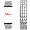 Luksusowy Rhinestone Watchbands Diament Pasek Ze Stali Nierdzewnej Butterfly Zegarek Zegarek do Apple Watch 44 42mm 40 38mm Iwatch Series 6 SE 5 4 3 2 1