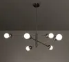 Lampadario postmoderno Loft Lampada a sospensione in rame molecolare di lusso Design nordico minimalista Lampade a sospensione per soggiorno semplici LLFA