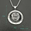 Hip Hop rond Lion collier en acier inoxydable or argent couleur Punk Animal tête de Lion pendentif collier pour hommes bijoux