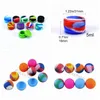 Ball shape holder Nonstick 3ml 5ml silicone jars dab wax vaporizer oil container silicon wax reusable silicone tin case for jar e cig