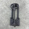 4 Stuks Gietijzeren Deurkloppers met Handvat Deurorknocker Old Key Design Deur Klink Metalen Deur Gate Decor Antieke Retro Home Sierlijke Vintage