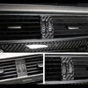 Koolstofvezel Auto Styling Midden Air Vent Decoratie Frame Trim voor Audi Q5 2010-16 AC-knop Cover Stickers Auto-accessoires