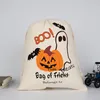 Halloween Candy Bag Gift Sack Treat or Trick Pumpkin Printed Canvas Bags Hallowmas Christmas Party Festival Drawstring Bag GGA2558