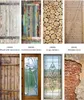 DIY Door Mural Wall Sticker 3D Wood Grain Texture Stone Steps Door Wallpaper Stickers Vinyl Removable Decals for Home Room Decor 32.3x78.7in