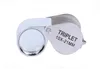 How Mini 30x21mm Loupes Jewelry Diamond Magnifiers Magnifying Glass Ingenious portable Loupe Magnifier Silver color with retail box WCW140