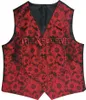 fashion vests female waistcoats womens suit formal jacquard floral swirl stripe lady dress waistcoat woman vest set282D