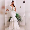 Африканские нигерийские русалки свадебные платья 2020 прозрачные шеи золотая аппликация длинные рукава свадебные партии платье свадьба abundkleider