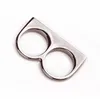 Fashion- Fashion Double Finger Rings Simple Style Black Gold Silver Two Finger Ring For Women And Men